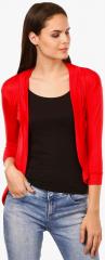 Saadgi Red Solid Shrug women