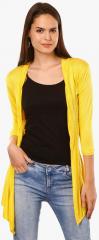 Saadgi Yellow Solid Shrug women