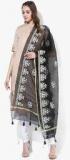 Sabhyata Black Embroidered Cotton Dupatta women