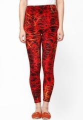 Sakhi Sang Black/Red Printed Legging women