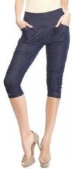 Sakhi Sang Blue Solid Capri women