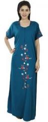 Sand Dune Embroidered Blue Nightwear women