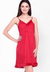 Sand Dune Red Embroidered Nightwear women