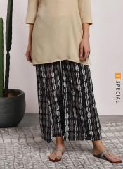 Sangria Black & White Printed Culottes women