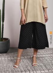 Sangria Black Printed Culottes women