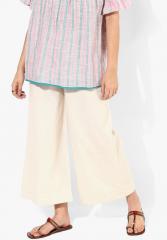 Sangria Cream Self Design Palazzo women