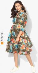 Sangria Multi Printed Skater Dress women