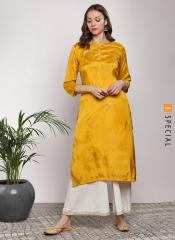 Sangria Mustard Printed A Line Kurta women