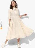 Sangria Off White Solid Anarkali Kurta women