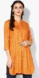 Sangria Orange Printed Tunic women