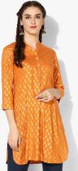 Sangria Orange Printed Tunic women