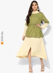 Sangria Shirt Collar 2 Pc Dress With Tie Up Back Detail women