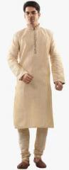 Sanwara Beige Striped Kurta Pyjama men