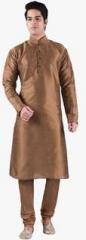 Sanwara Brown Solid Kurta Pyjama men