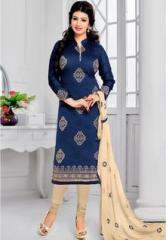 Saree Mall Blue Printed Dress Material women