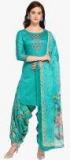 Saree Mall Sea Green Embroidered Dress Material women