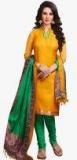 Saree Mall Yellow Solid Dress Material women