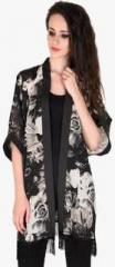 Sassafras Black Printed Shrug women