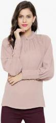 Sassafras Mauve Solid Blouse women