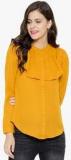 Sassafras Mustard Yellow Solid Shirt Women