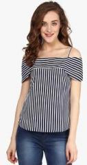 Sassafras Navy Blue Striped Blouse women