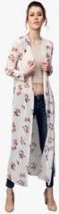 Sassafras Off White Printed Shrug women