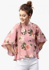 Sassafras Peach Printed Blouse women