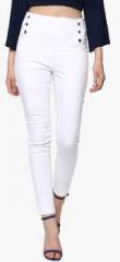 Sassafras White Solid Jeggings women