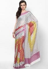 Satya Paul Multicolor Printed Georgette Saree women