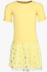 Sbuys Yellow Casual Dress girls