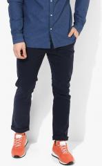 Scotch & Soda Navy Blue Solid Slim Fit Chinos men