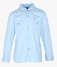 Scullers Kids Light Blue Casual Shirt boys