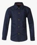 Scullers Kids Navy Blue Casual Shirt Boys