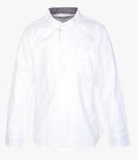 Scullers Kids White Casual Shirt boys