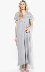 Sdl By Sweet Dreams Grey Printed Gown women