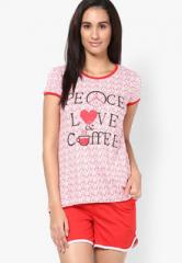 Sdl By Sweet Dreams Pink Half Sleeve T Shirt With Bermuda women