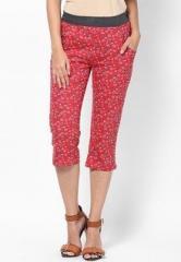 Sdl By Sweet Dreams Red Printed Capri women