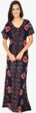 Secret Wish Navy Blue Printed Gown women