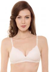 Secrett Curves Off White Solid Lightly Padded Basic Bra women