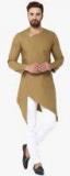 See Designs Khaki Solid Kurta Men