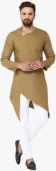 See Designs Khaki Solid Kurta men