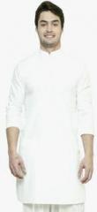 See Designs White Solid Kurta men