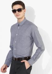 Selected Blue Solid Slim Fit Formal Shirt men