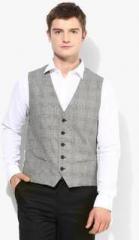 Selected Grey Checked Slim Waistcoat men