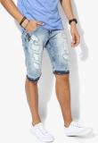 Sf Jeans By Pantaloons Blue Washed Slim Fit Shorts men