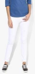 Sf Jeans By Pantaloons White Mid Rise Skinny Jeans women