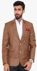 Shaftesbury London Brown Solid Blazer men