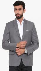 Shaftesbury London Grey Solid Blazer men