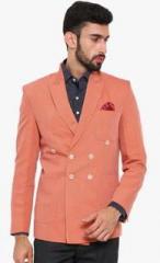 Shaftesbury London Peach Solid Blazer men