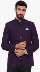 Shaftesbury London Purple Solid Blazer men